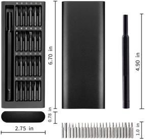 img 1 attached to 🛠️ Набор точных отверток Uniyou: 25-в-1 магнитный набор с битами из стали S2 - идеально подходит для электроники, телефона, ноутбука, часов и очков - включает алюминиевый кейс.