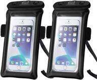 📱 waterproof cell phone pouch floating dry bag for phone - pshyx tpu, universal waterproof phone case with arm band and lanyard for iphone 12 11 pro max xr 8plus samsung galaxy s20 s20+ (black, 2 pack) logo