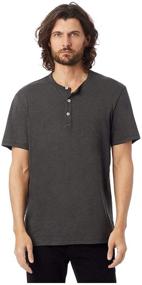 img 3 attached to Alternative Mens Henley Washed Black Men's Clothing for Shirts