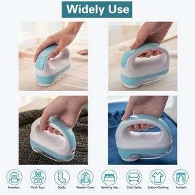 img 2 attached to 🧶 UICINOY Rechargeable Fabric Shaver & Lint Remover - Sweater Defuzzer for Clothes, Leggings, Socks, Couch