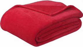 img 2 attached to SEDONA HOUSE Flannel Fleece Blanket: Lightweight, Super Soft Luxury for Sofa, Couch, Bed, Camping, and Travel (Twin Size 60 x 80 Inches, Red)