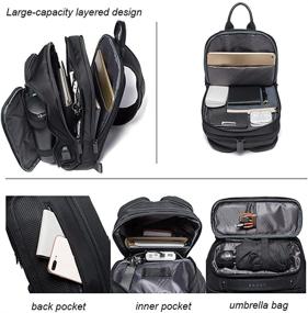 img 2 attached to OZUKO Backpack Crossbody Shoulder Rucksack Backpacks