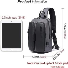 img 3 attached to OZUKO Backpack Crossbody Shoulder Rucksack Backpacks