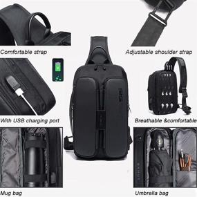 img 1 attached to OZUKO Backpack Crossbody Shoulder Rucksack Backpacks