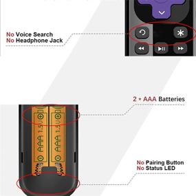 img 2 attached to Замененный беспроводной инфракрасный пульт дистанционного управления для TCL Roku TV - не совместим с устройствами TCL Roku Player Box и Roku Stick - в комплекте 2 батарейки AAA