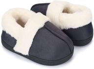 estamico boys' breathable outdoor moccasin slippers logo