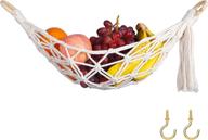 dewecho macrame fruit hammock - boho kitchen decor - hanging fruit hammock for storage - space-saving kitchen storage ideas - ideal for rvs and small spaces логотип