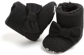 img 2 attached to Nomere Anti Slip Bowknot Toddler Newborn Boys' Shoes in Boots