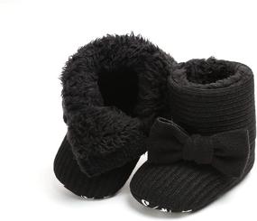 img 3 attached to Nomere Anti Slip Bowknot Toddler Newborn Boys' Shoes in Boots