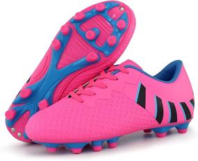 img 1 attached to Hawkwell Comfortable Soccer Shoes for Toddler Little Girls: Optimal Athletic Gear