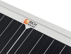 img 1 attached to 🌞 Высокоэффективная портативная монокристаллическая солнечная панель RICH SOLAR 60W 12V с опорой: идеально подходит для портативных солнечных станций и генераторов.