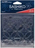 🧵 sew easy sashiko embroidery template - shippou pattern (seven treasures) - 4x4in logo