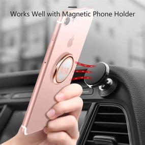 img 2 attached to 🔁 Universal 360° Rotation Metal Ring Grip for Magnetic Car Mount - My Hero Academia 2 Pack Phone Ring Holder Finger Kickstand, Compatible with All Smartphones