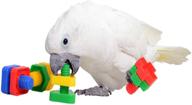 🐦 bird chewer chewing block toys set: 4 pcs of foot talon screw toys, parakeet coloured plastic nuts bolts shaped toy - perfect bird cage playpen play gym grinding beak toy for cockatiel african grey cockatoo logo