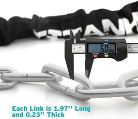 img 2 attached to 🔒 Titanker Bike Chain Lock: Ultimate Security Against Theft for Bikes, Motorcycles, Doors, Gates, and More (6mm, 8mm, 10mm Thick Chains)