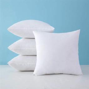 img 4 attached to 🛋️ MIULEE Pack of 4 Hypoallergenic Premium Pillow Inserts: Enhance Your Décor with Square Form Cushion Stuffing 18x18 Inch for Couch, Sofa, and Bed