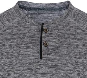 img 1 attached to Classic Henley Shirts Sleeve Lightweight