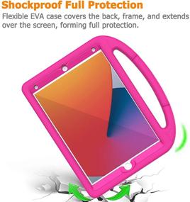 img 1 attached to LEDNICEKER iPad 10.2 Kids Case 2021/2020/2019 with Screen Protector and 👧 Stand - Shockproof Lightweight Handle Rose Case for Apple iPad 9th/8th/7th Generation