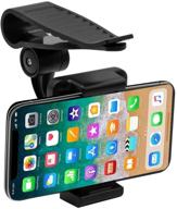 geekercity car mount phone holder - universal 360 rotation sun visor clip bracket for gps smartphones [35-90mm] - enhanced seo! logo