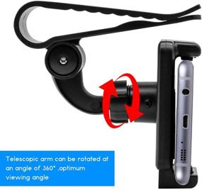 img 2 attached to Geekercity Car Mount Phone Holder - Universal 360 Rotation Sun Visor Clip Bracket for GPS Smartphones [35-90mm] - Enhanced SEO!