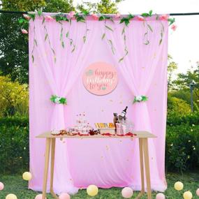 img 3 attached to 🎀 Pink Tulle Backdrop Curtain: Perfect for Parties, Weddings, Baby Showers, and More!