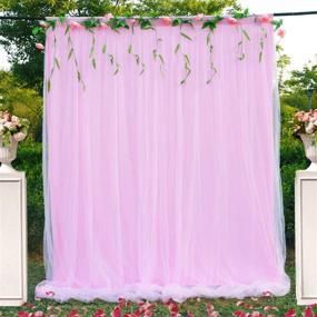 img 4 attached to 🎀 Pink Tulle Backdrop Curtain: Perfect for Parties, Weddings, Baby Showers, and More!