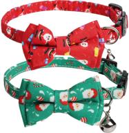 pawskido christmas collar bowtie breakaway logo