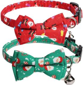 img 4 attached to Pawskido Christmas Collar Bowtie Breakaway