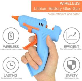 img 3 attached to Rechargeable Cordless Glue Gun Kit - Mini Wireless Hot Glue Gun with Case, Stand & 30pcs Sticks for Crafts, Decorations, Small DIY Projects at School, Home, Quick Repairs and Office Artistic Creation