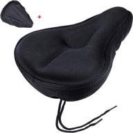 🚴 waterproof gel bike seat cover for men - black | padded bicycle saddle cushion with water & sun resistant cover logo