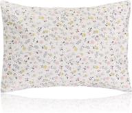 🌸 white flower toddler pillow and pillowcase set - ultra soft envelope closure, fits 12"x 16" kids bedding, ideal for sleeping, travel, crib, and toddler bed logo