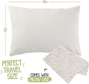 img 3 attached to 🌸 White Flower Toddler Pillow and Pillowcase Set - Ultra Soft Envelope Closure, Fits 12"x 16" Kids Bedding, Ideal for Sleeping, Travel, Crib, and Toddler Bed