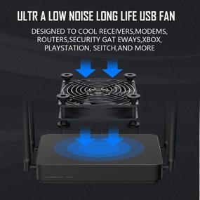 img 3 attached to 💨 Enhance Performance and Extend Lifespan with 80mm USB Cooling Fan for AV Receiver DVR Playstation/TV Box/Game Console