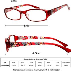 img 1 attached to 👓 Aiceco Women's Blue Light Blocking Reading Glasses: Rectangular Cateye with Spring Hinge Readers