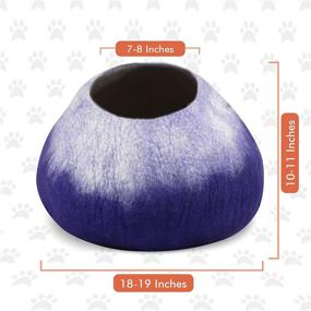 img 3 attached to 🐱 Juccini Wool Cat Cave Bed - Premium Ecofriendly Felted Cat Cave made from 100% Natural Wool - The Ultimate Comfort and Personal Space for Indoor Cats and Kittens