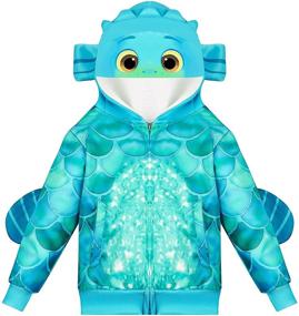 img 3 attached to 👹 Adorable Monster Hoodie Toddler Sweatshirt for Boys – Stylish Outerwear in Boys' Clothing
