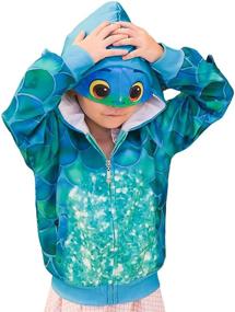 img 4 attached to 👹 Adorable Monster Hoodie Toddler Sweatshirt for Boys – Stylish Outerwear in Boys' Clothing