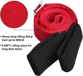 img 1 attached to 🏋️ HQD Direct Red 2-Person Lifting and Moving Straps – Effortlessly Move, Lift, and Secure Furniture, Appliances, Heavy Objects, and More Without Straining Your Back! Moving System and Harnesses for 2 Movers
