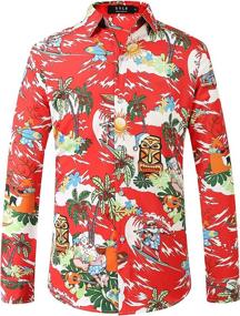 img 4 attached to Hawaiian Christmas Shirts with SSLR Sleeve