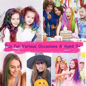 img 1 attached to J.K-Toys Hair Chalk for Girls: A Fun 10-Color Temporary Hair Color Comb Set for Ages 3-12 - Perfect Birthday Gift & Party Favor (Multicolor)