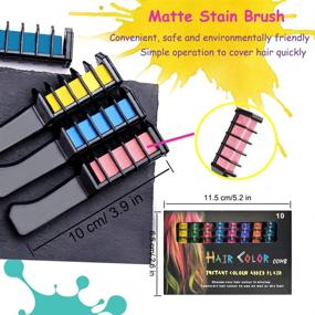 img 2 attached to J.K-Toys Hair Chalk for Girls: A Fun 10-Color Temporary Hair Color Comb Set for Ages 3-12 - Perfect Birthday Gift & Party Favor (Multicolor)