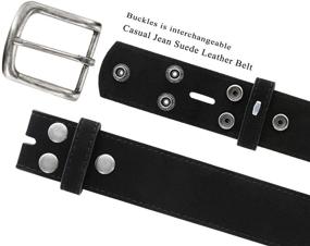 img 3 attached to Men's Casual Suede Leather Belt - Enhancing Your Accessory Collection