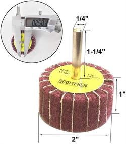 img 2 attached to 🔧 Premium Abrasive Flap Wheel Sander Set - 5 Pack: 2"x1" x 1/4" Shank Mounted Non-woven Interleaves for Drill, Multiple Grit Options (40/60/80x2/120), High Performance