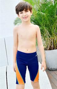 img 1 attached to Aivtalk Boys Splice Jammer Quick-Dry Swim Trunk with Sun Protection and Compression - Sizes 4-12T
