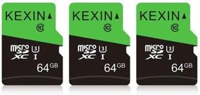 img 4 attached to KEXIN 64GB Micro SD Card Class 10, U3, MicroSDXC UHS-I C10 - High Speed Memory Card (3 Pack)