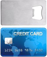 cjeslna stainless steel credit card bottle opener: a wallet must-have logo