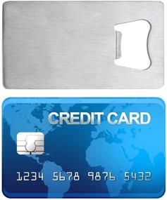 img 2 attached to CJESLNA Stainless Steel Credit Card Bottle Opener: A Wallet Must-Have