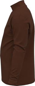 img 3 attached to 👚 Women's Brown Maks Interlock Turtleneck Pullover with Mockneck - Clothing