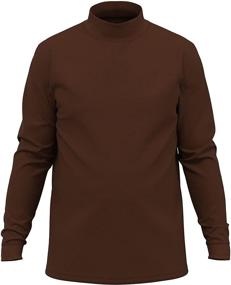 img 4 attached to 👚 Women's Brown Maks Interlock Turtleneck Pullover with Mockneck - Clothing