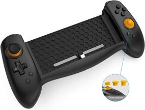 img 3 attached to Kinvoca Nintendo Switch Handheld Mode Switch Controller with Ergonomic Grips and Joy Pad Pro: Supports Motion Control, Dual Shock for Enhanced Gaming Experience